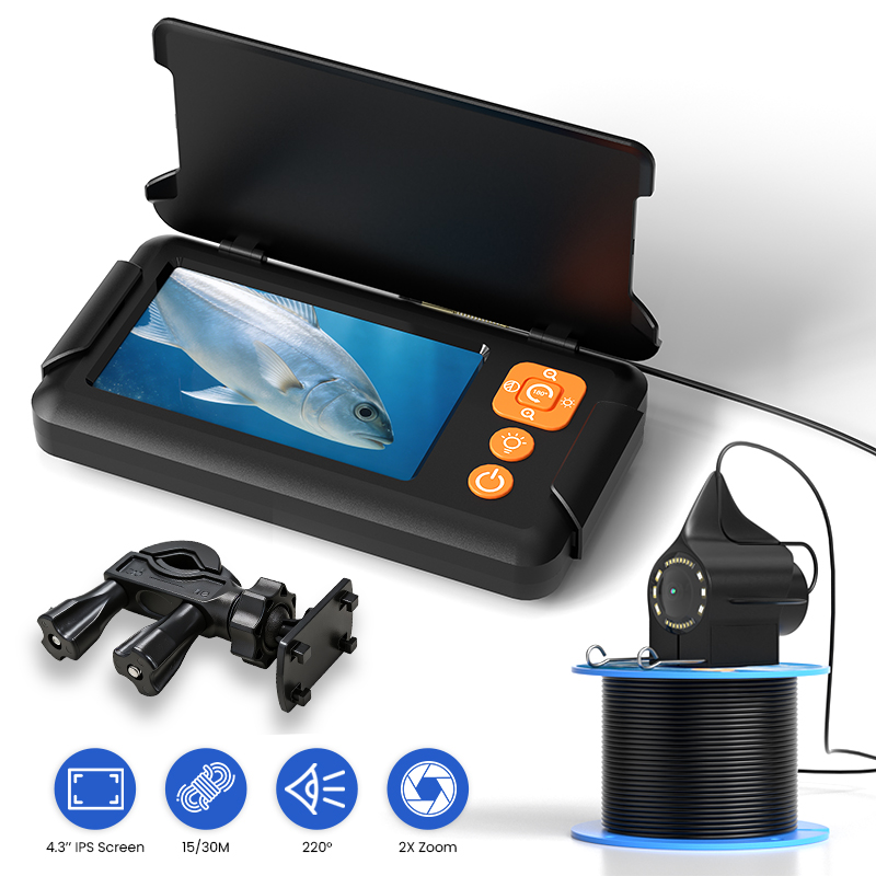 Fishing Depth Finder - Kamera wędkarska z ekranem 4,3'', kablem