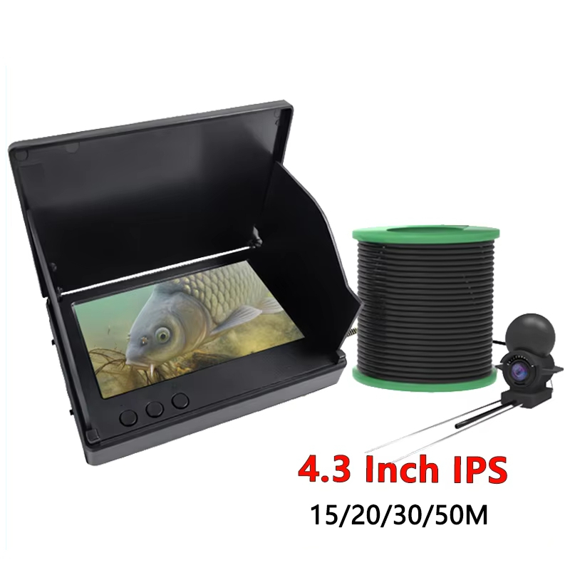 Fishing Depth Finder - Dodosee Przenośny lokalizator ryb 1080P, 4.3''