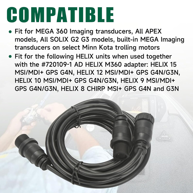 Kabel adapter do echosond 14 M – Fish Finder Cable recenzja i cena